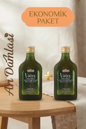 İkili Set Doğal Fermente Ginko Biloba ve Üzüm Çekirdeği Ekstraktlı  2 x 200 ml | Avantajlı Ekonomik Fermente Sirke Paketi