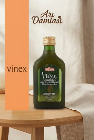 İkili Set Doğal Fermente Ginko Biloba ve Üzüm Çekirdeği Ekstraktlı  2 x 200 ml | Avantajlı Ekonomik Fermente Sirke Paketi