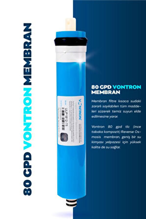 Vontron Membran 80 Gpd Su Arıtma Membran Filtre