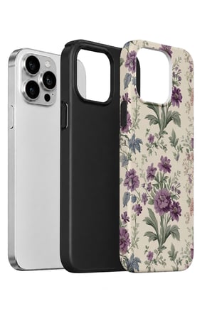 iPhone 12 Pro Max Vorian Çift Katmanlı Lavanta Botanik Kılıf