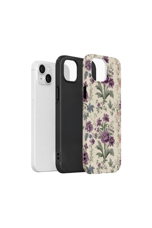 iPhone 13 Vorian Çift Katmanlı Lavanta Botanik Kılıf