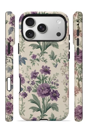 iPhone 17 Pro Max Vorian Çift Katmanlı Lavanta Botanik Kılıf