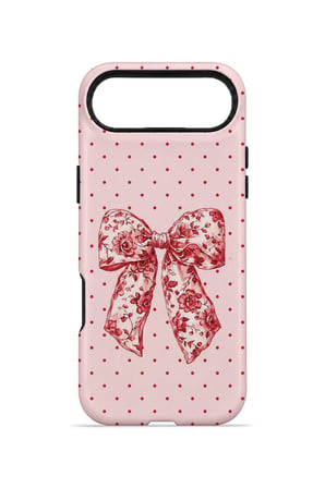 iPhone 17 Air Vorian Çift Katmanlı Vintage Rose Bow Dot Kılıf