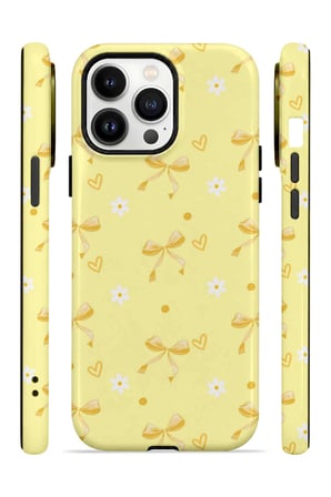 iPhone 13 Pro Max Vorian Çift Katmanlı Butter Daisy Bows Kılıf