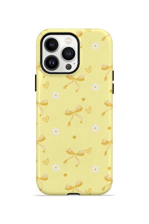 iPhone 14 Pro Vorian MagSafe Çift Katmanlı Butter Daisy Bows Kılıf