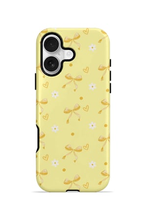 iPhone 16 Vorian MagSafe Çift Katmanlı Butter Daisy Bows Kılıf
