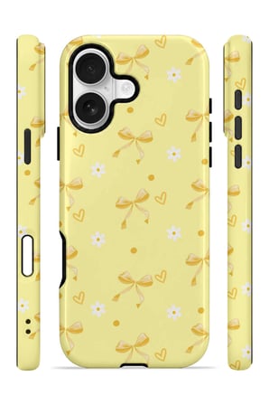 iPhone 16 Plus Vorian Çift Katmanlı Butter Daisy Bows Kılıf