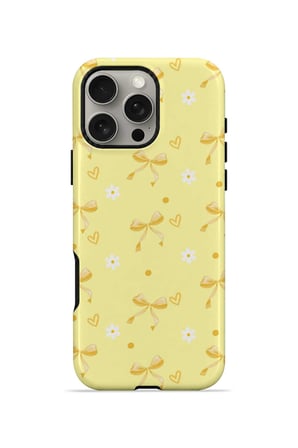 iPhone 16 Pro Max Vorian Çift Katmanlı Butter Daisy Bows Kılıf