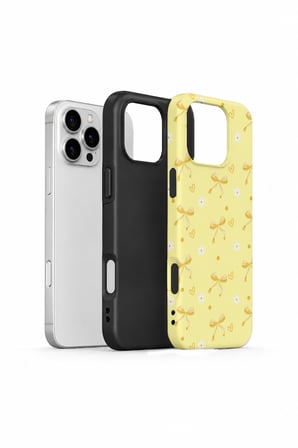 iPhone 16 Pro Max Vorian Çift Katmanlı Butter Daisy Bows Kılıf