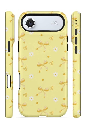 iPhone 17 Air Vorian MagSafe Çift Katmanlı Butter Daisy Bows Kılıf