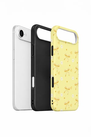 iPhone 17 Air Vorian Çift Katmanlı Butter Daisy Bows Kılıf