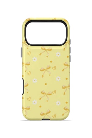 iPhone 17 Pro Max Vorian MagSafe Çift Katmanlı Butter Daisy Bows Kılıf