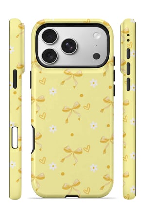 iPhone 17 Pro Vorian Çift Katmanlı Butter Daisy Bows Kılıf