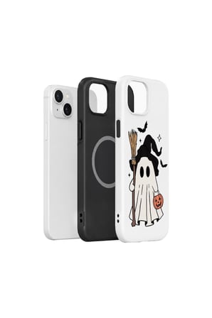 iPhone 15 Vorian MagSafe Çift Katmanlı Little Witch Ghost Kılıf