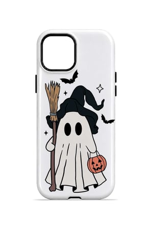 iPhone 15 Vorian MagSafe Çift Katmanlı Little Witch Ghost Kılıf