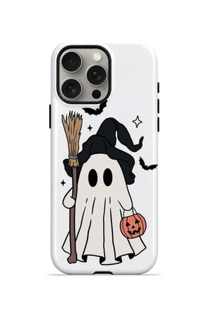 iPhone 15 Pro Vorian MagSafe Çift Katmanlı Little Witch Ghost Kılıf