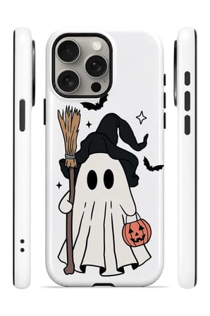iPhone 15 Pro Vorian MagSafe Çift Katmanlı Little Witch Ghost Kılıf