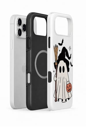 iPhone 17 Pro Vorian MagSafe Çift Katmanlı Little Witch Ghost Kılıf