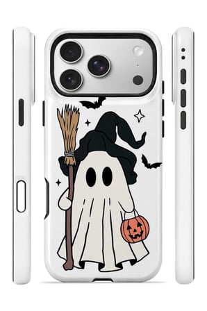iPhone 17 Pro Vorian MagSafe Çift Katmanlı Little Witch Ghost Kılıf