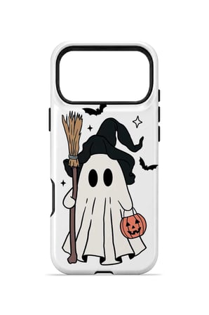 iPhone 17 Pro Vorian MagSafe Çift Katmanlı Little Witch Ghost Kılıf
