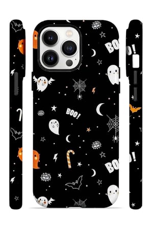 iPhone 13 Pro Vorian MagSafe Çift Katmanlı Boo Ghost Doodle Kılıf