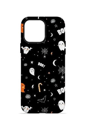 iPhone 13 Pro Vorian MagSafe Çift Katmanlı Boo Ghost Doodle Kılıf