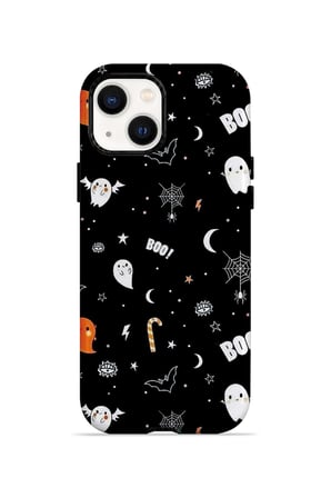 iPhone 14 Plus Vorian Çift Katmanlı Boo Ghost Doodle Kılıf