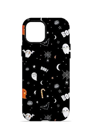 iPhone 14 Plus Vorian Çift Katmanlı Boo Ghost Doodle Kılıf