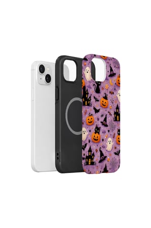 iPhone 15 Plus Vorian MagSafe Çift Katmanlı Lavender Spooky Toss Kılıf