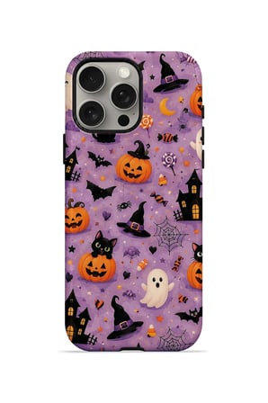 iPhone 15 Pro Max Vorian MagSafe Çift Katmanlı Lavender Spooky Toss Kılıf