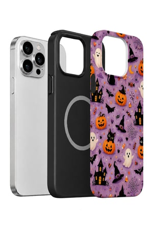 iPhone 15 Pro Max Vorian MagSafe Çift Katmanlı Lavender Spooky Toss Kılıf