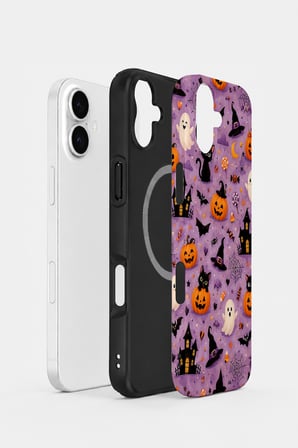 iPhone 16 Plus Vorian MagSafe Çift Katmanlı Lavender Spooky Toss Kılıf
