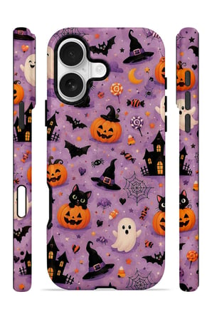 iPhone 16 Plus Vorian MagSafe Çift Katmanlı Lavender Spooky Toss Kılıf