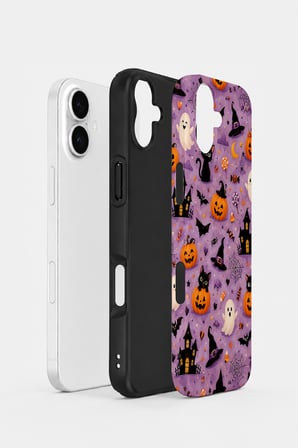 iPhone 16 Plus Vorian Çift Katmanlı Lavender Spooky Toss Kılıf