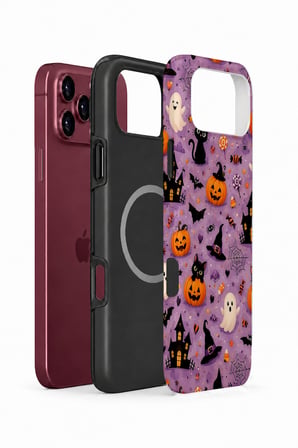 iPhone 18 Pro Max Vorian MagSafe Çift Katmanlı Lavender Spooky Toss Kılıf