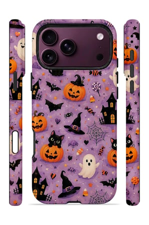iPhone 18 Pro Max Vorian MagSafe Çift Katmanlı Lavender Spooky Toss Kılıf