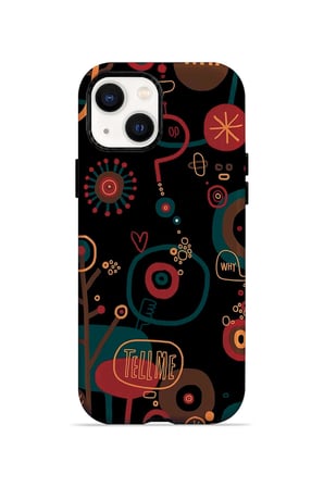 iPhone 14 Plus Vorian MagSafe Çift Katmanlı Halloween Doodle Mix Kılıf