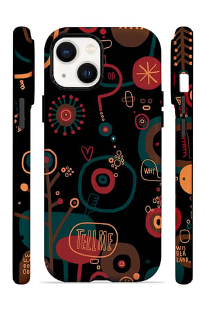 iPhone 14 Plus Vorian MagSafe Çift Katmanlı Halloween Doodle Mix Kılıf