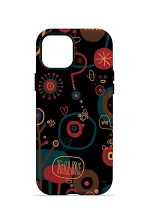 iPhone 14 Plus Vorian MagSafe Çift Katmanlı Halloween Doodle Mix Kılıf