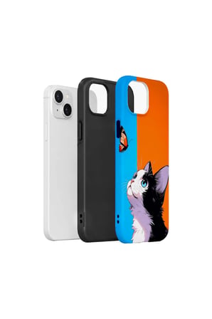 iPhone 14 Plus Vorian Çift Katmanlı Kelebekli Kılıf