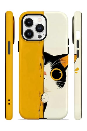 iPhone 13 Pro Max Vorian Çift Katmanlı Saklanan Kedili Kılıf