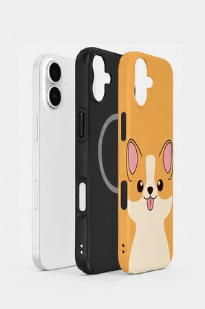 iPhone 16 Plus Vorian MagSafe Çift Katmanlı Corgili Kılıf