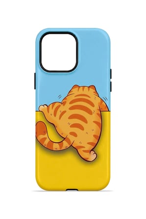 iPhone 13 Pro Vorian Çift Katmanlı Uykucu Turuncu Kedili Kılıf