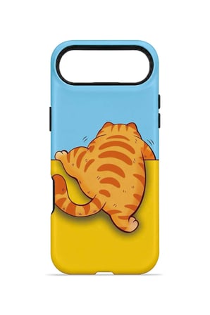 iPhone 17 Air Vorian Çift Katmanlı Uykucu Turuncu Kedili Kılıf