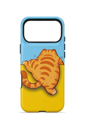 iPhone 17 Pro Max Vorian Çift Katmanlı Uykucu Turuncu Kedili Kılıf