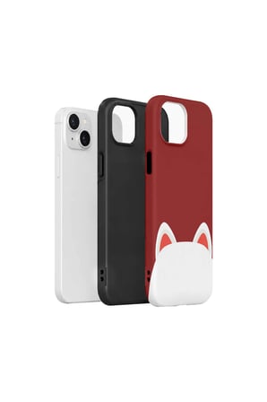 iPhone 14 Plus Vorian Çift Katmanlı Kedi Kulaklı Kılıf