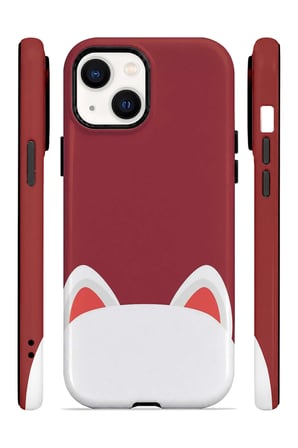 iPhone 14 Plus Vorian Çift Katmanlı Kedi Kulaklı Kılıf