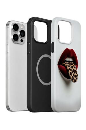 iPhone 15 Pro Max Vorian MagSafe Çift Katmanlı Leopar Dudak Kılıf