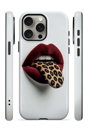 iPhone 15 Pro Max Vorian MagSafe Çift Katmanlı Leopar Dudak Kılıf