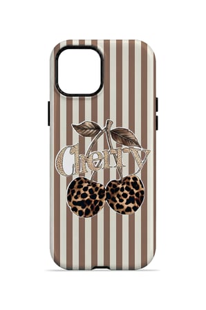 iPhone 14 Plus Vorian MagSafe Çift Katmanlı Cherry Leopar Kılıf
